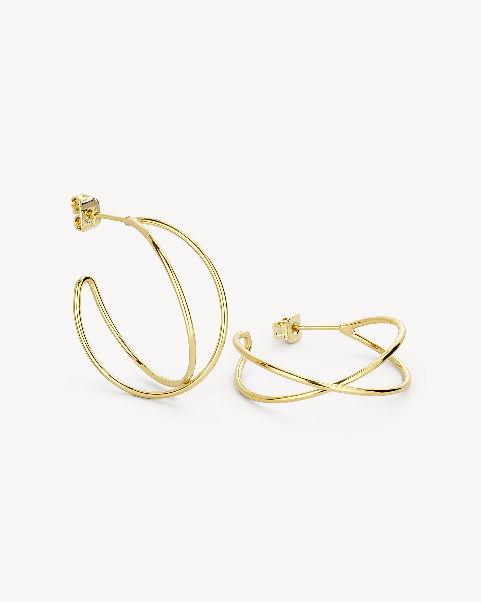 Mia Øreringe Stor - Forgyldt