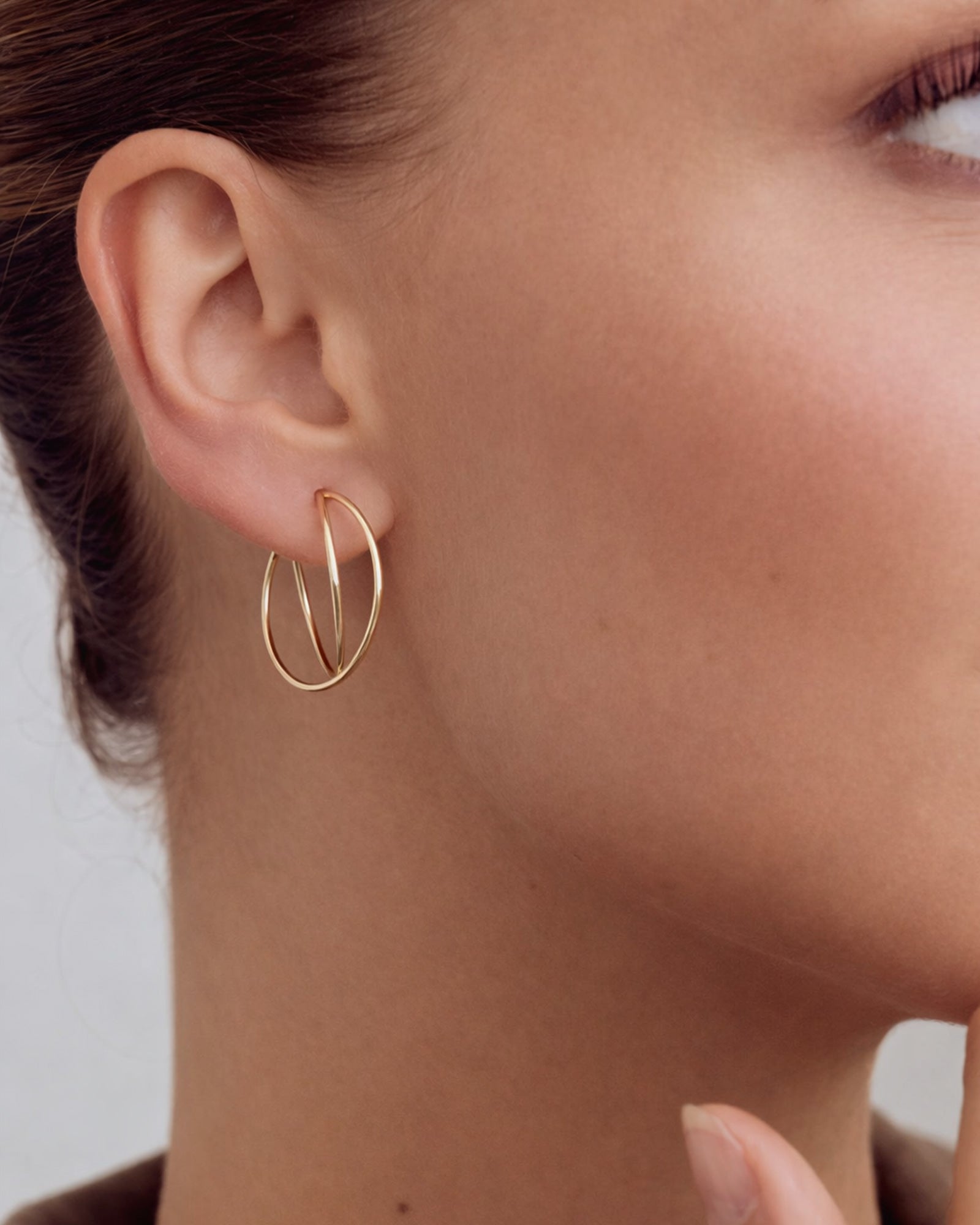 Mia Øreringe Stor - Forgyldt
