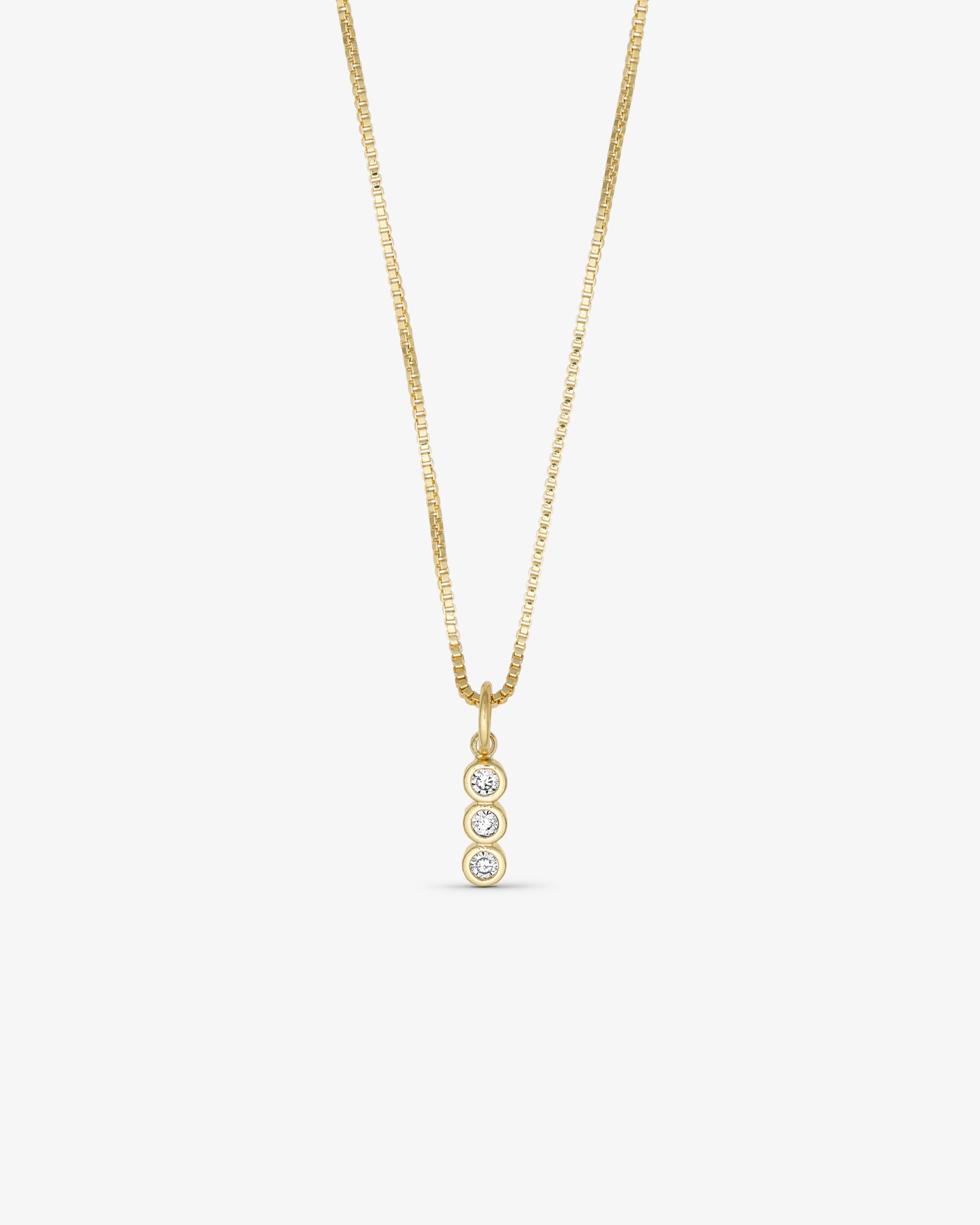 Agnes Necklace - Zirconia - 18 carat gold plated