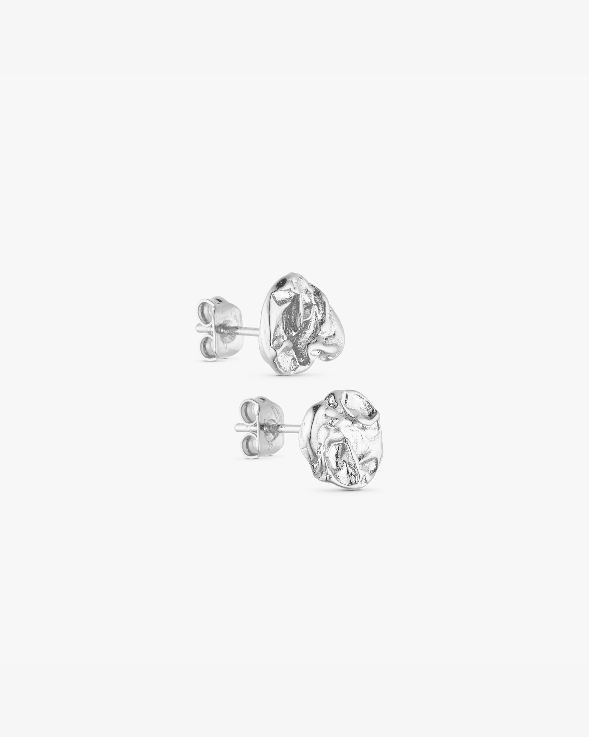Noelle Stud Earrings - Silver Plated