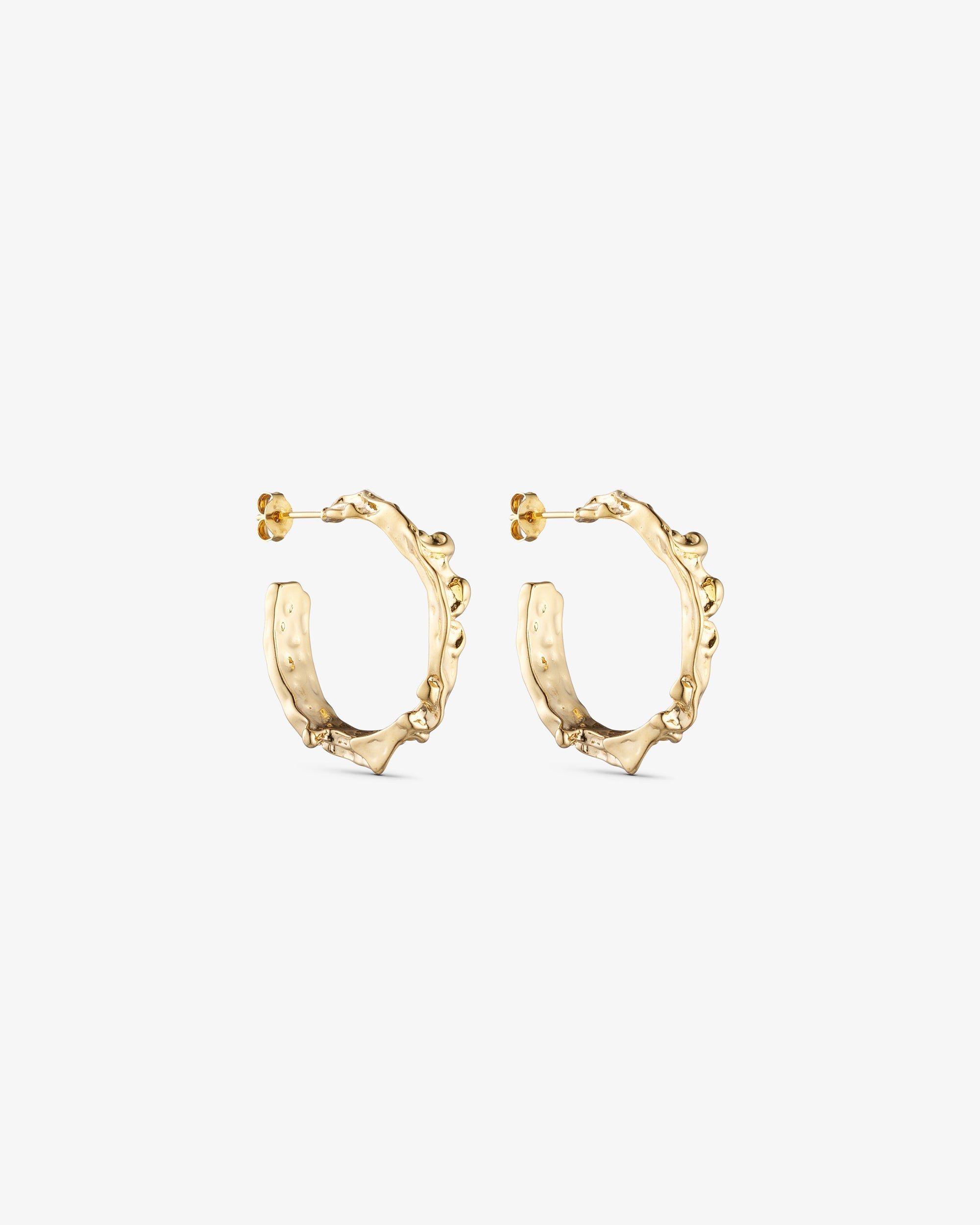 Noelle Øreringe Lille Hoop - 18 karat forgyldt