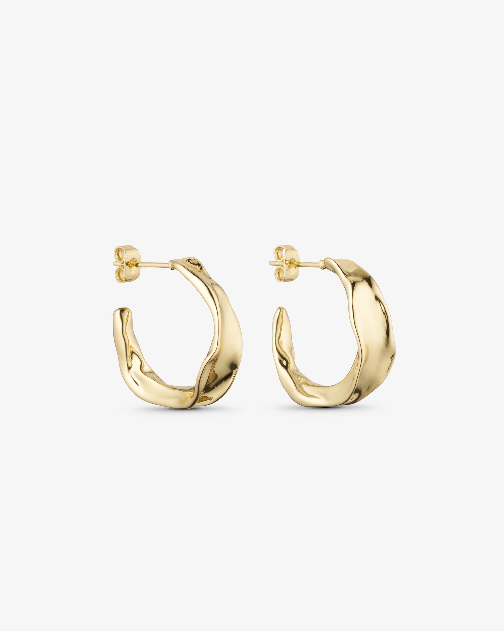 Ofelia Hoop Øreringe - 18 karat forgyldt