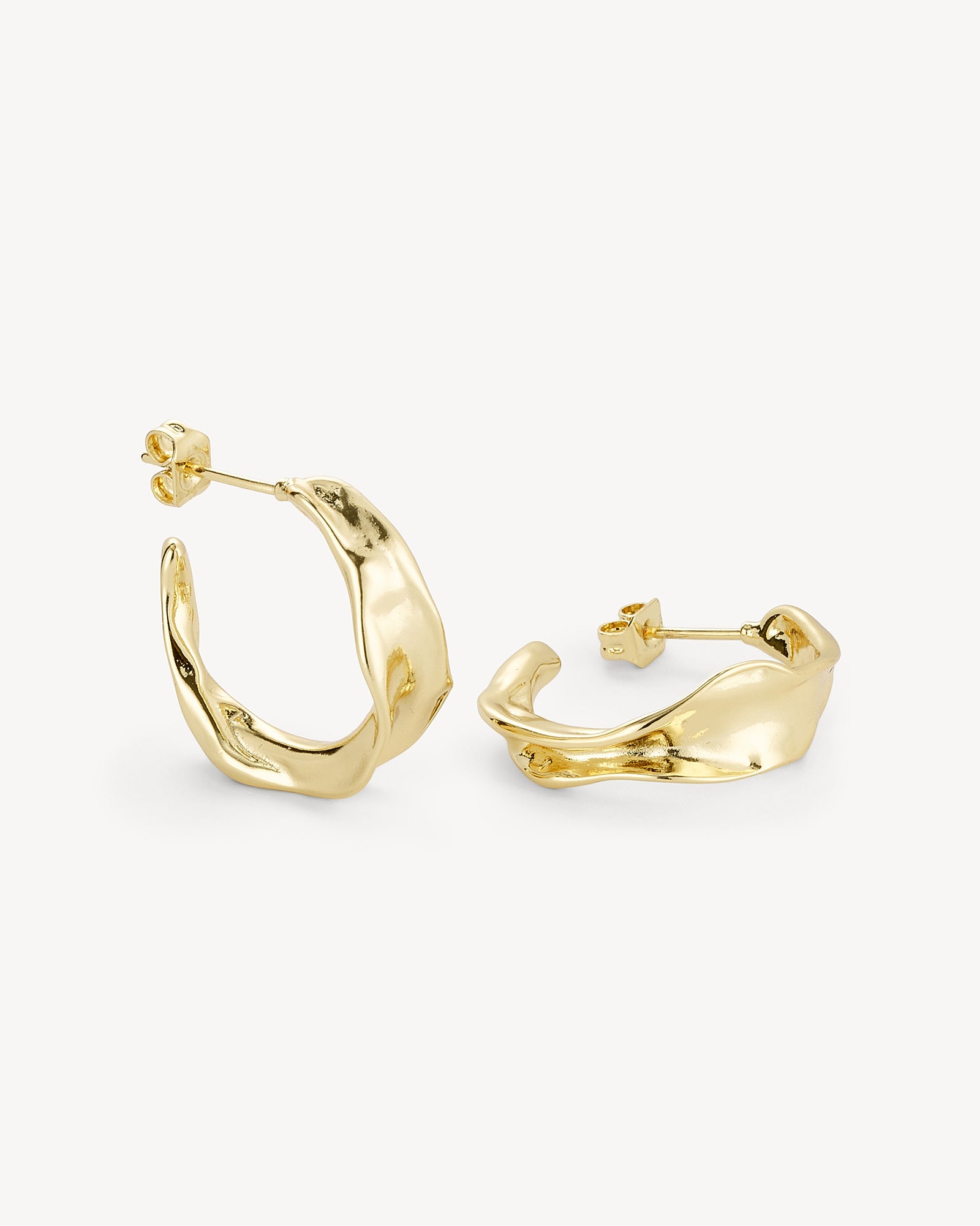 Ofelia Øreringe Stor Hoop - Forgyldt