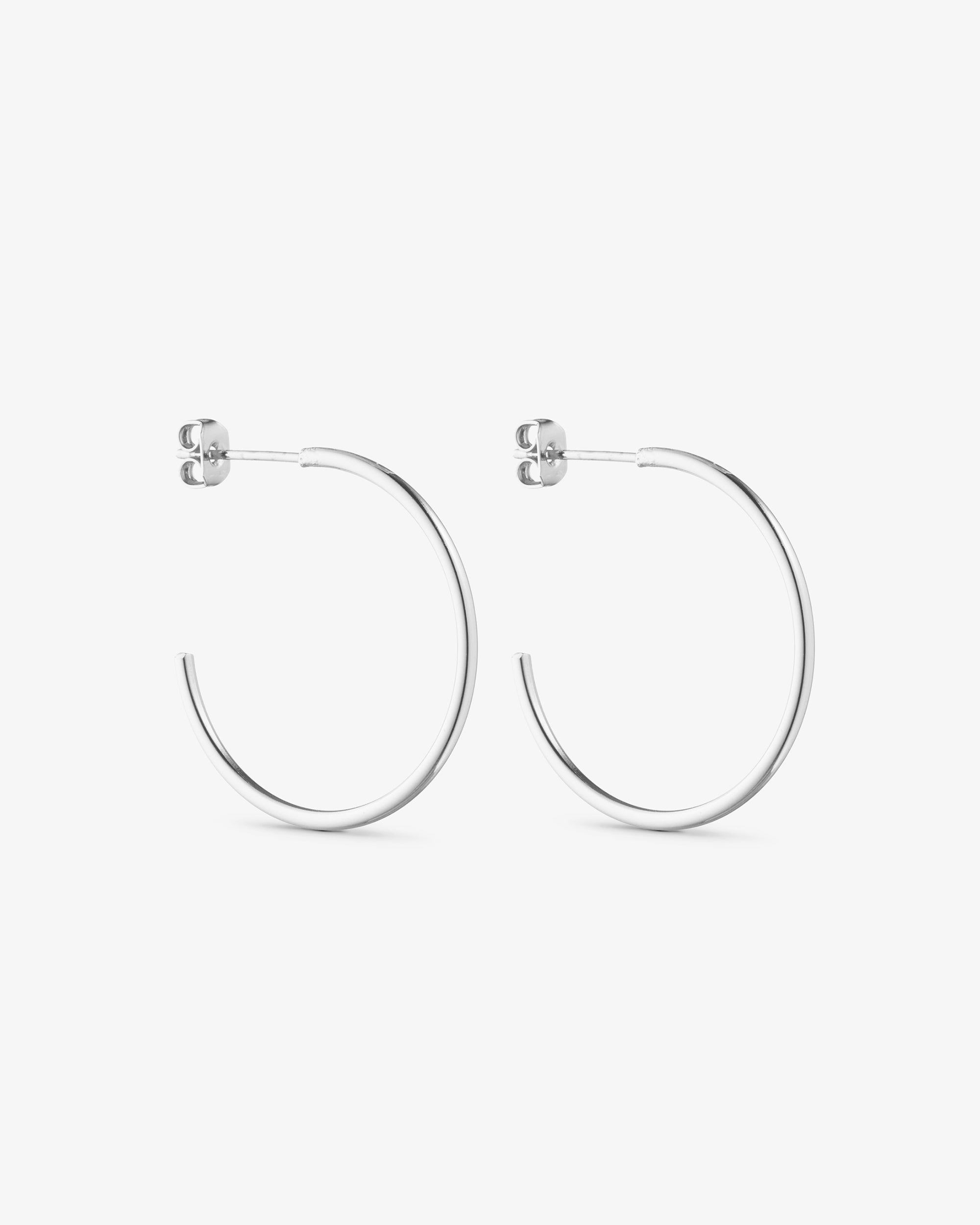 Saga Earrings LARGE - Silver plated