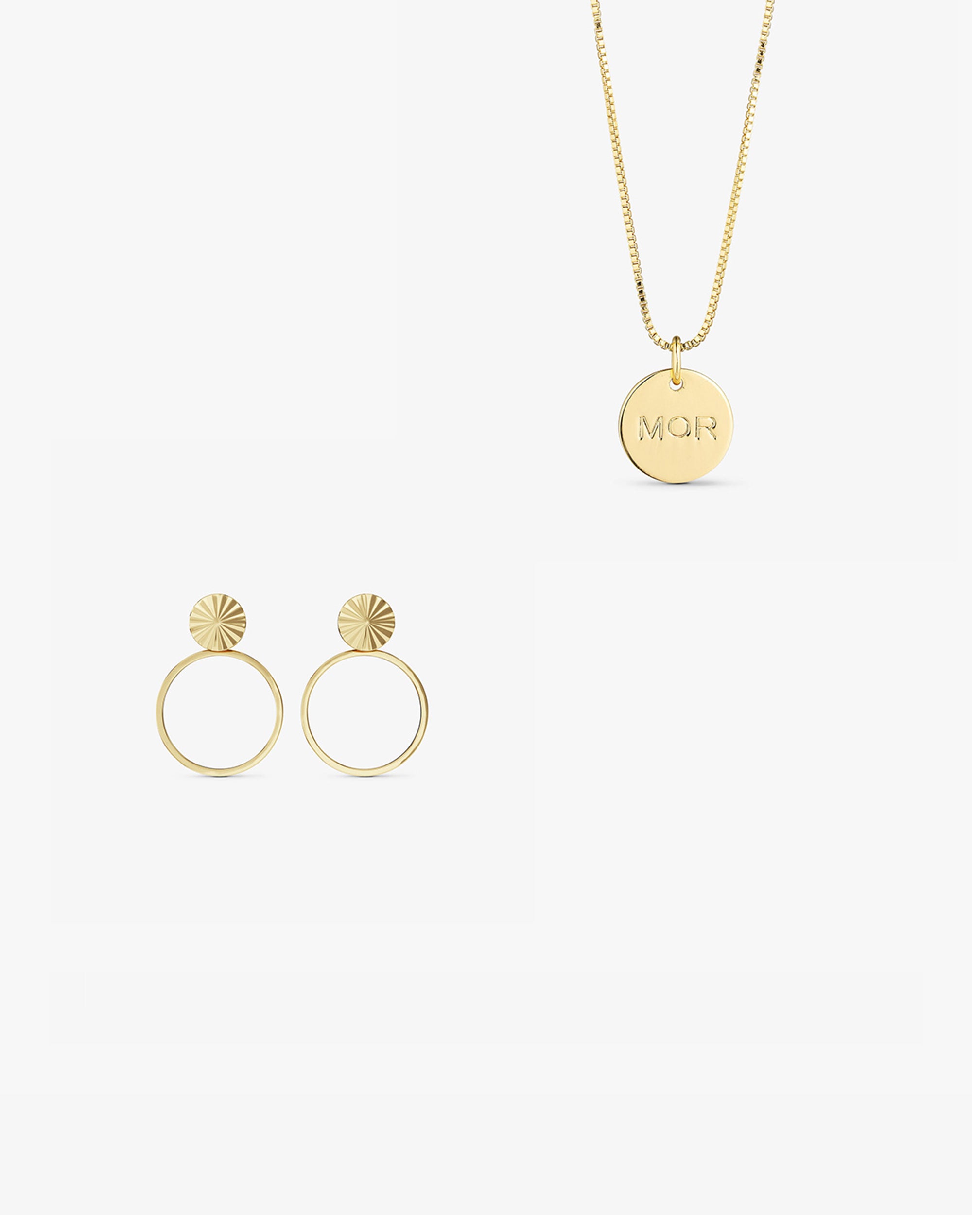 <tc>Jewelry set - MOR Necklace / Scarlett Earrings - 18 carat gold plated</tc>