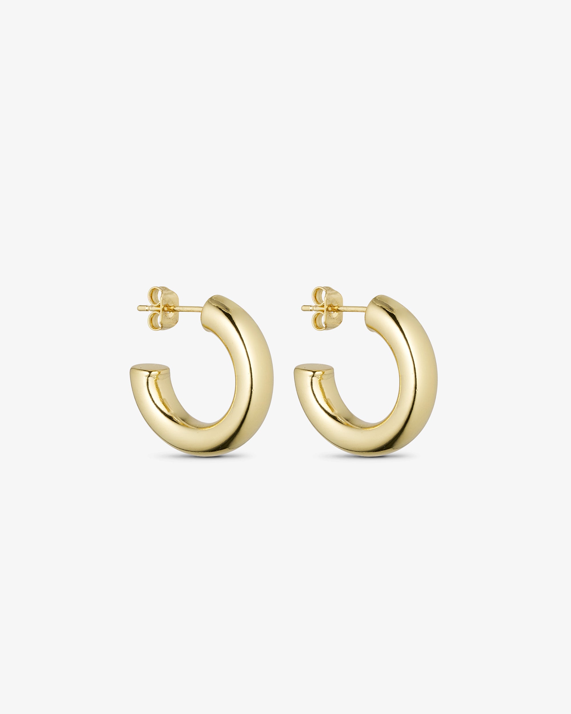 Zoe Hoop Øreringe Lille - 18 karat forgyldt
