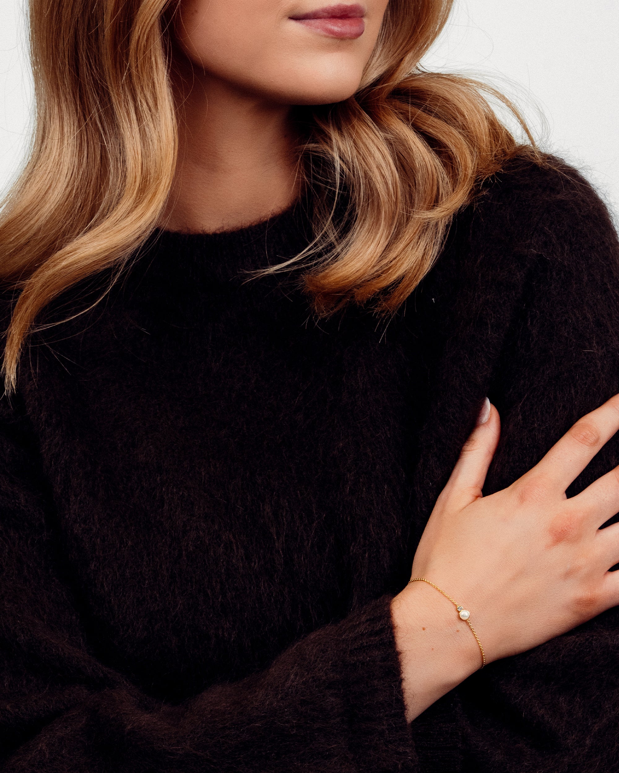 Isola Perle Armbånd - Zirkonia - 18 karat forgyldt