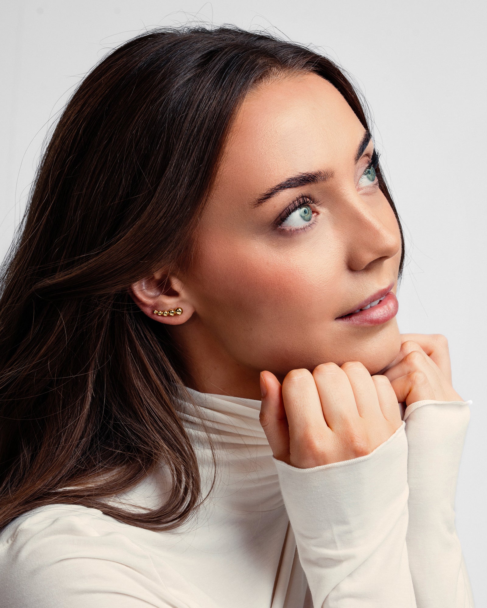 London Climber Øreringe - Forgyldt