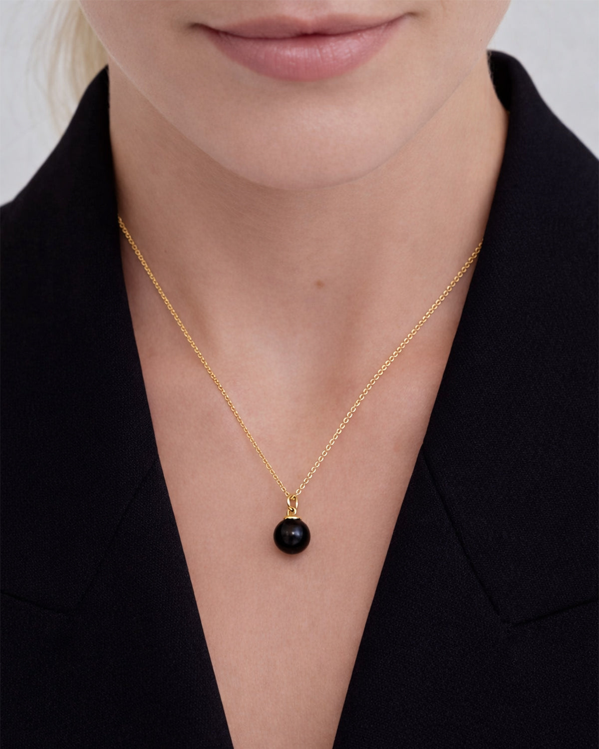 Aura Halskæde - Night Orbit - Natursten - 18 karat forgyldt