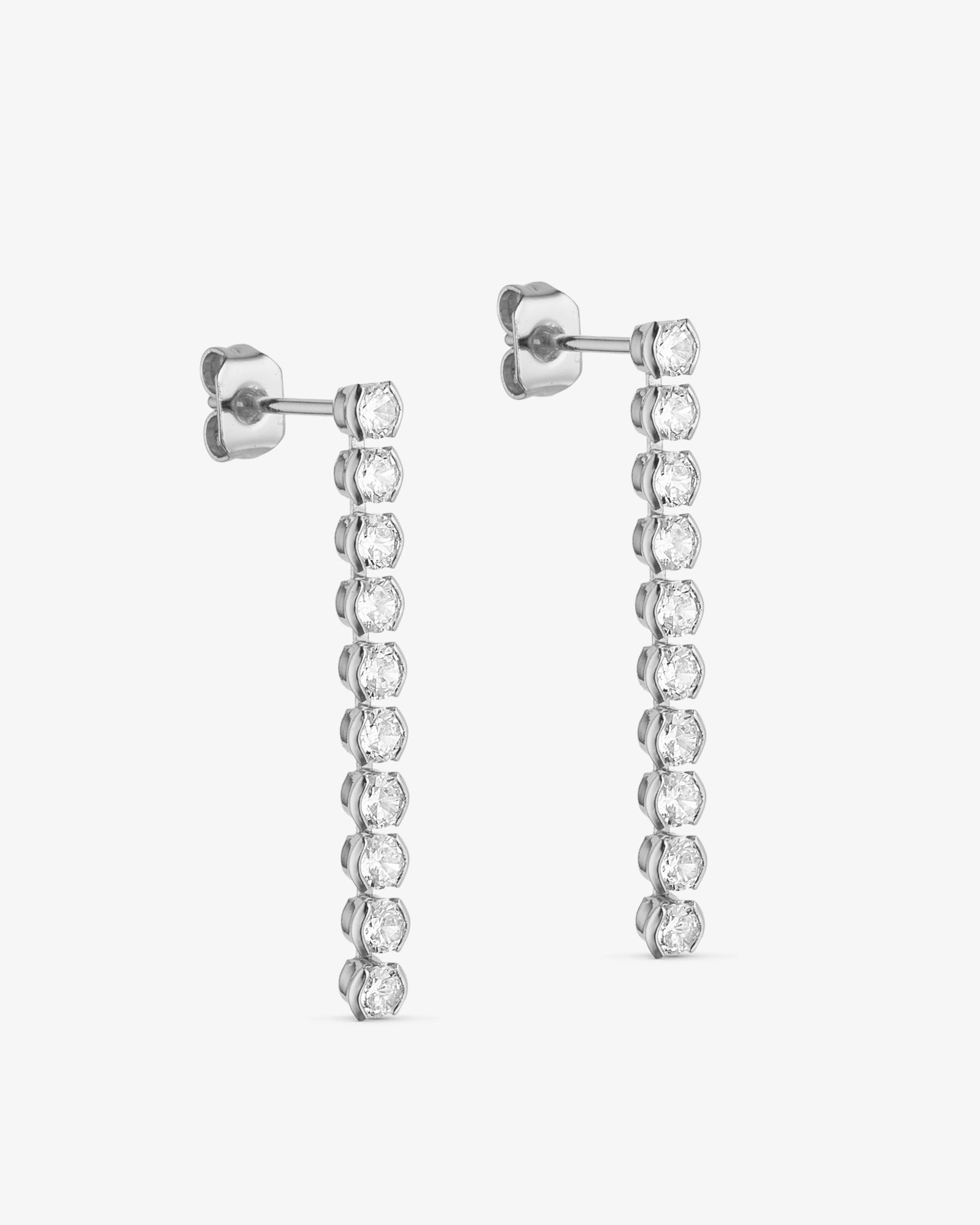 Mille Drop Øreringe - Zirkonia - Sølvbelagt