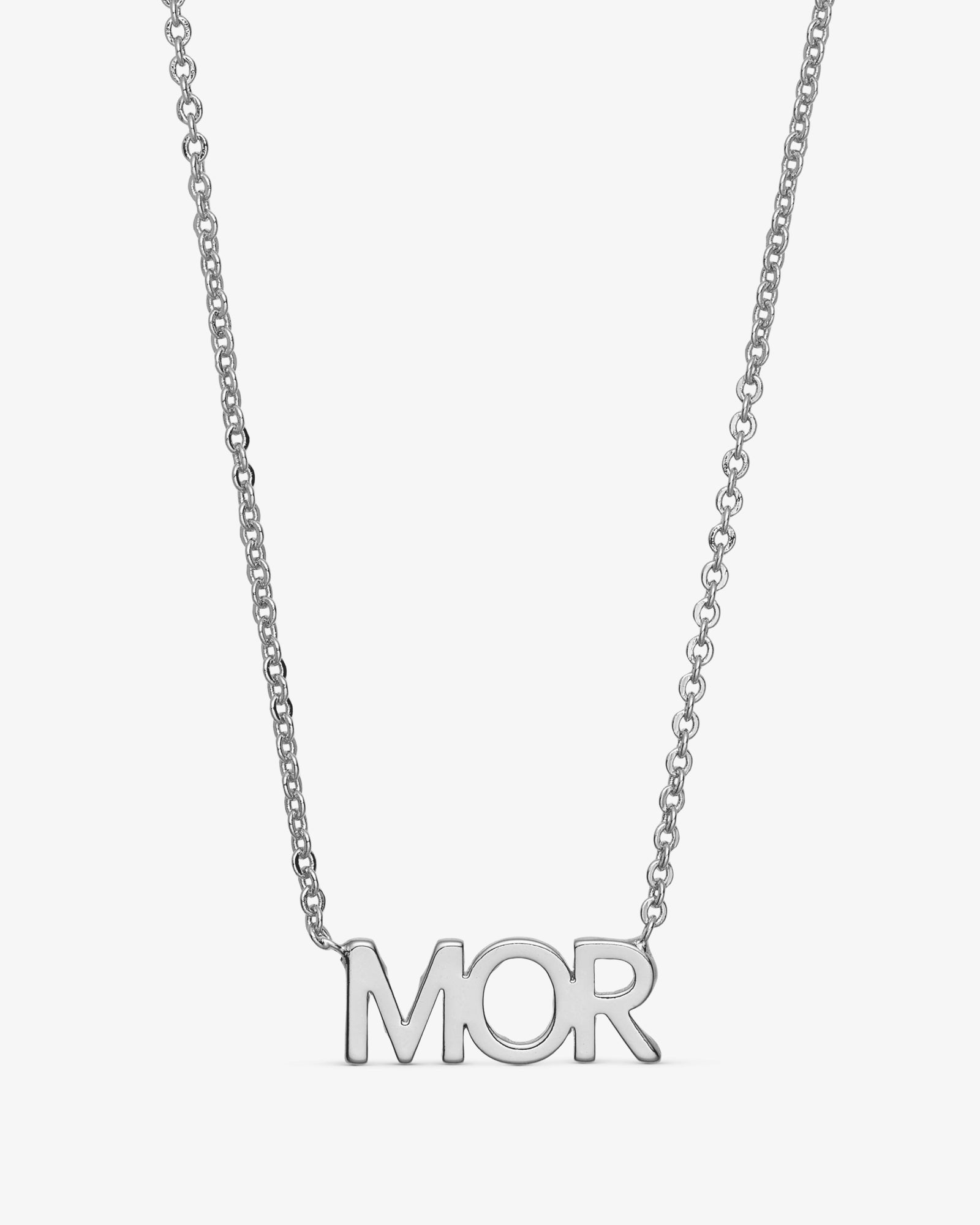 MOR Skrift Halskæde - Sølvbelagt