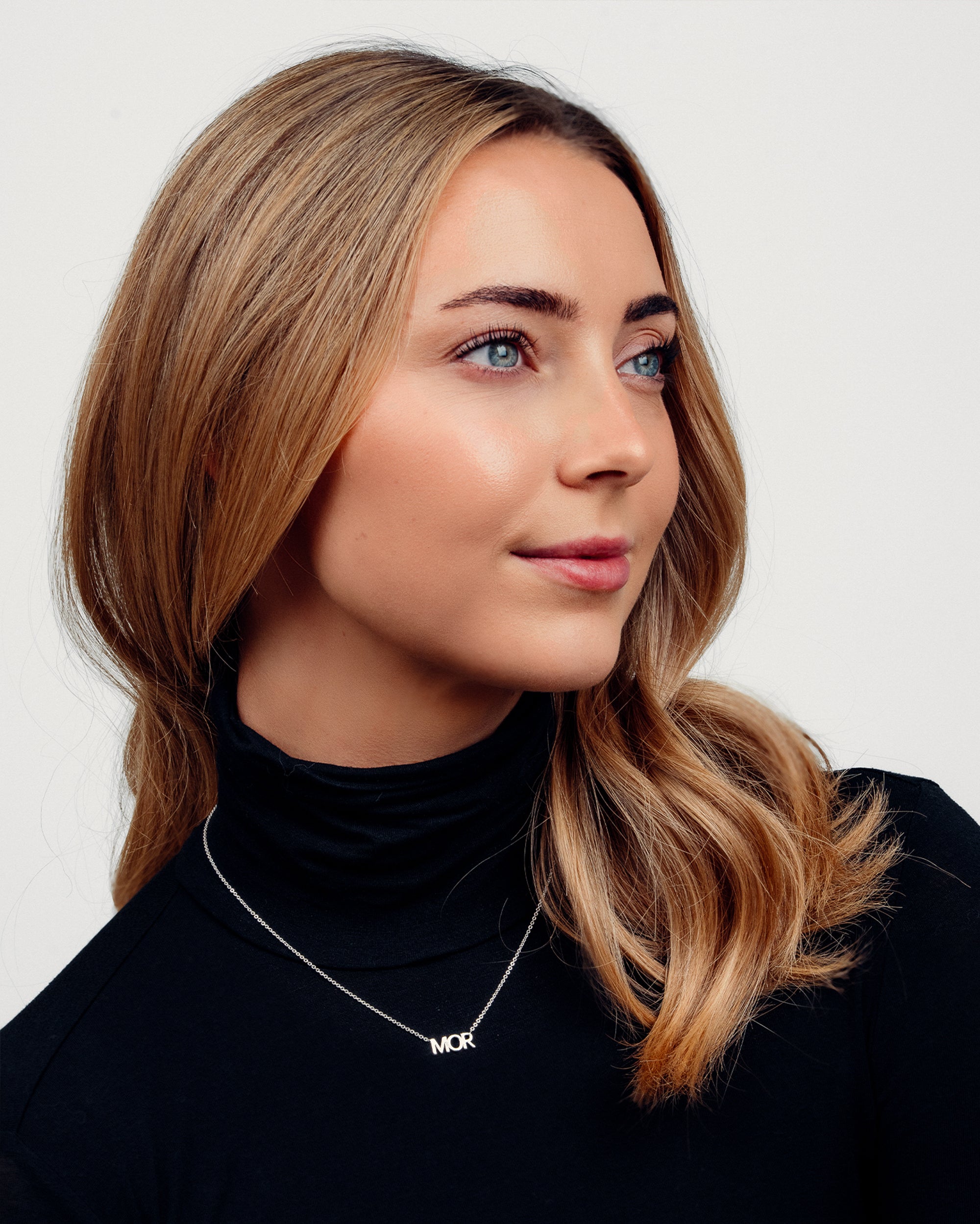 MOR Skrift Halskæde - Sølvbelagt