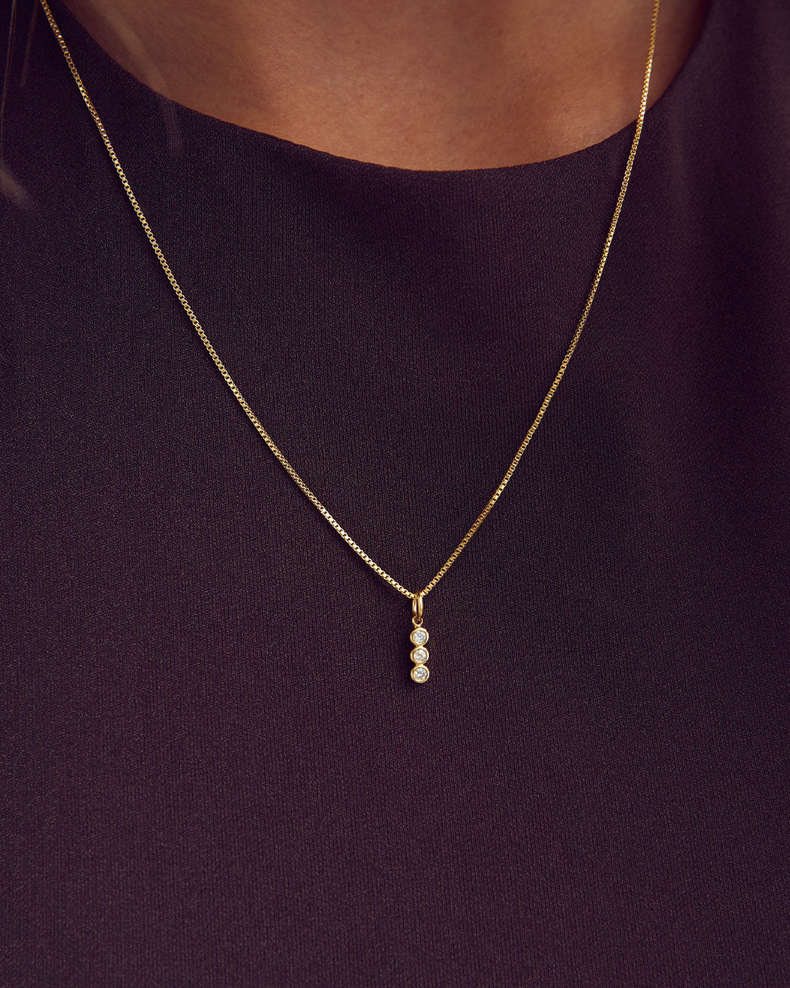 Agnes Necklace - Zirconia - 18 carat gold plated