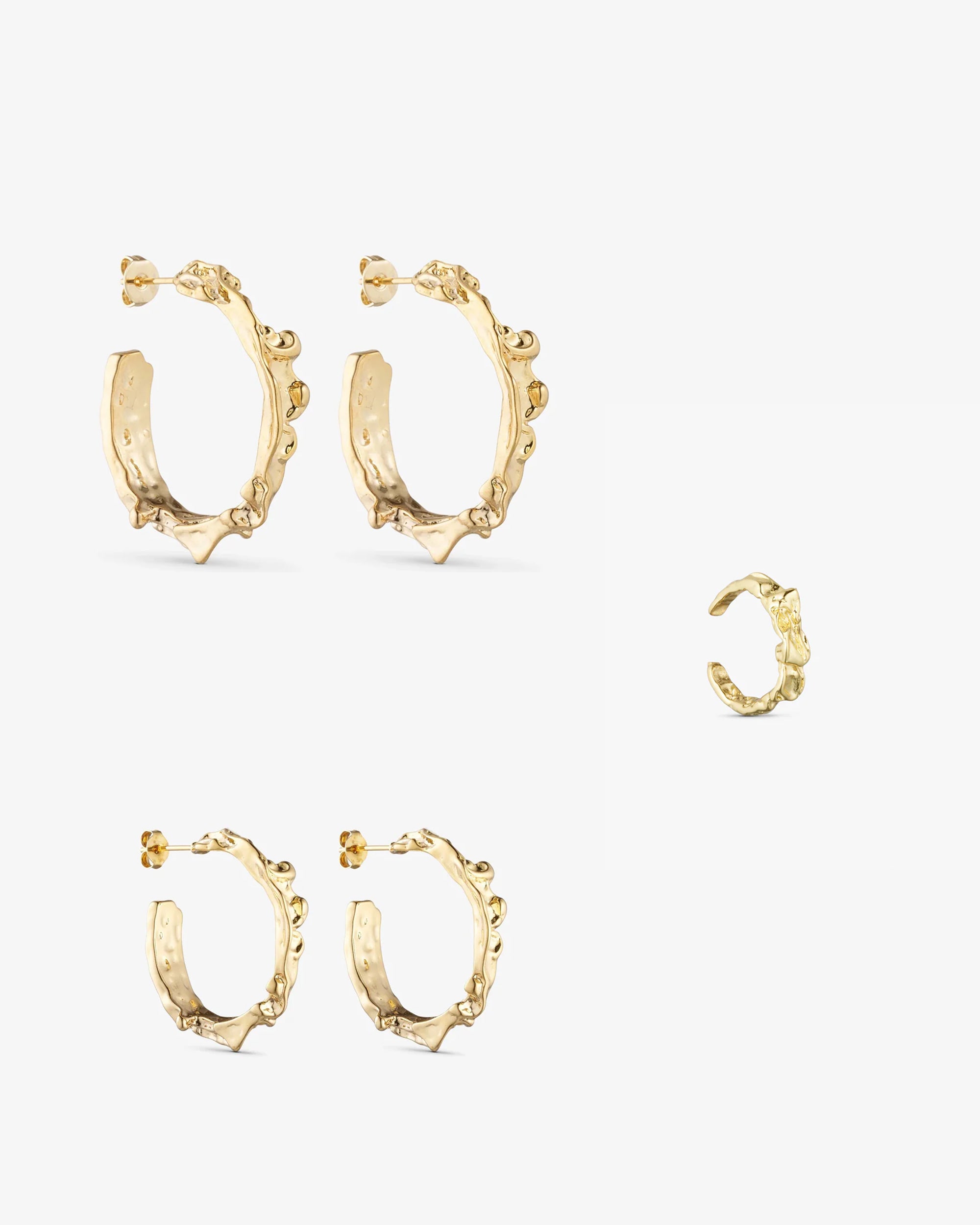 <tc>Smyckesset - Scarlett Halsband / Scarlett <!-- x-tinymce/html -->Örhängen / Scarlett Ring - 18 karat guldpläterad</tc>