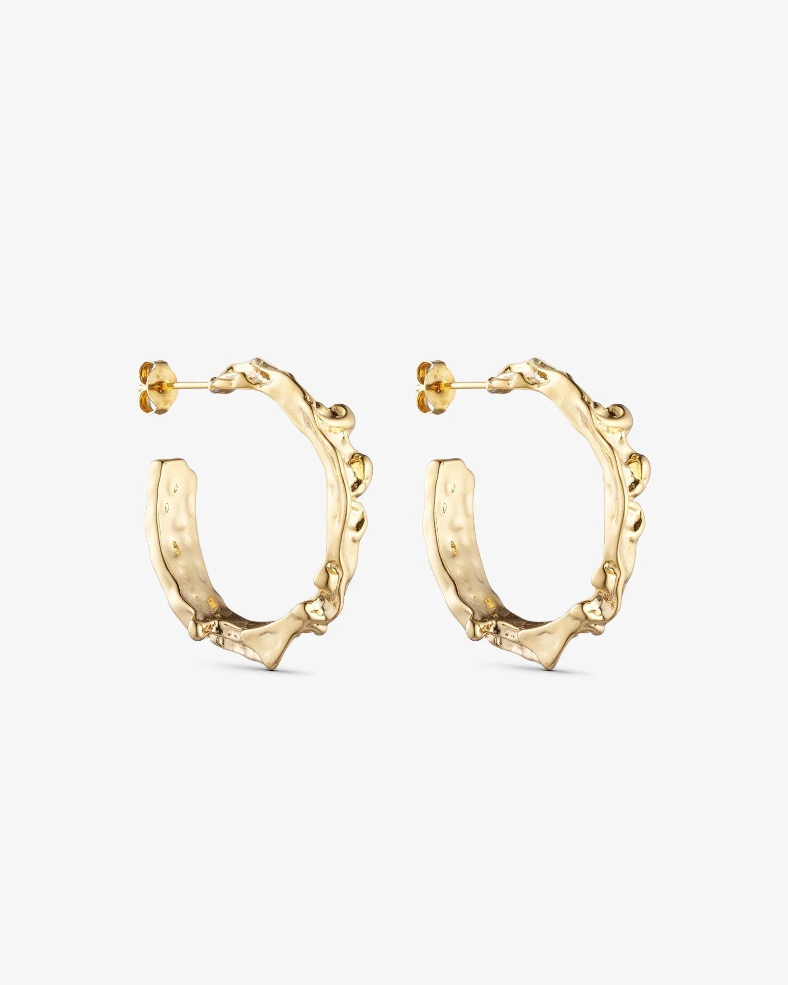 Noelle Øreringe Lille Hoop - 18 karat forgyldt