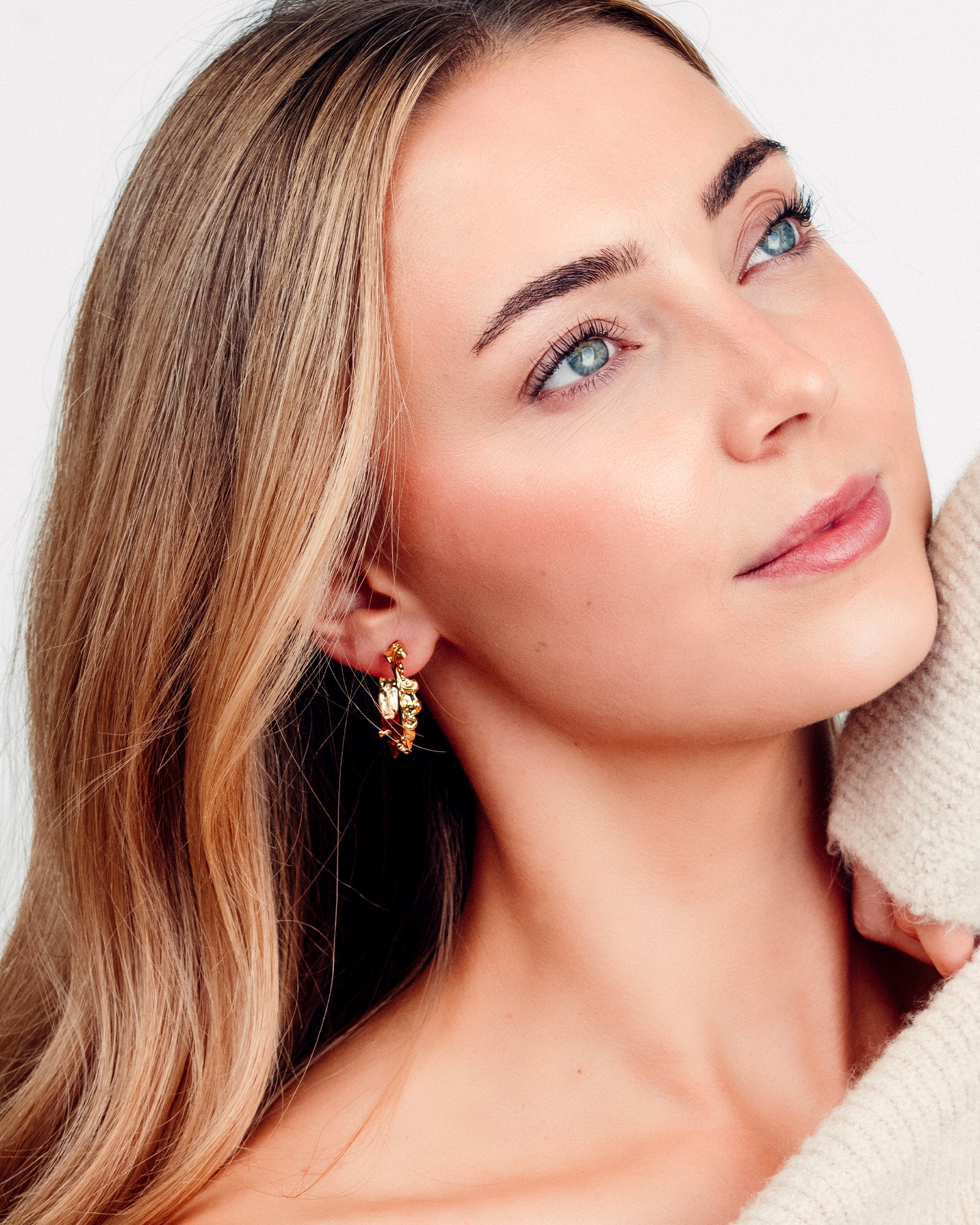 Noelle Øreringe Stor Hoop - 18 karat forgyldt