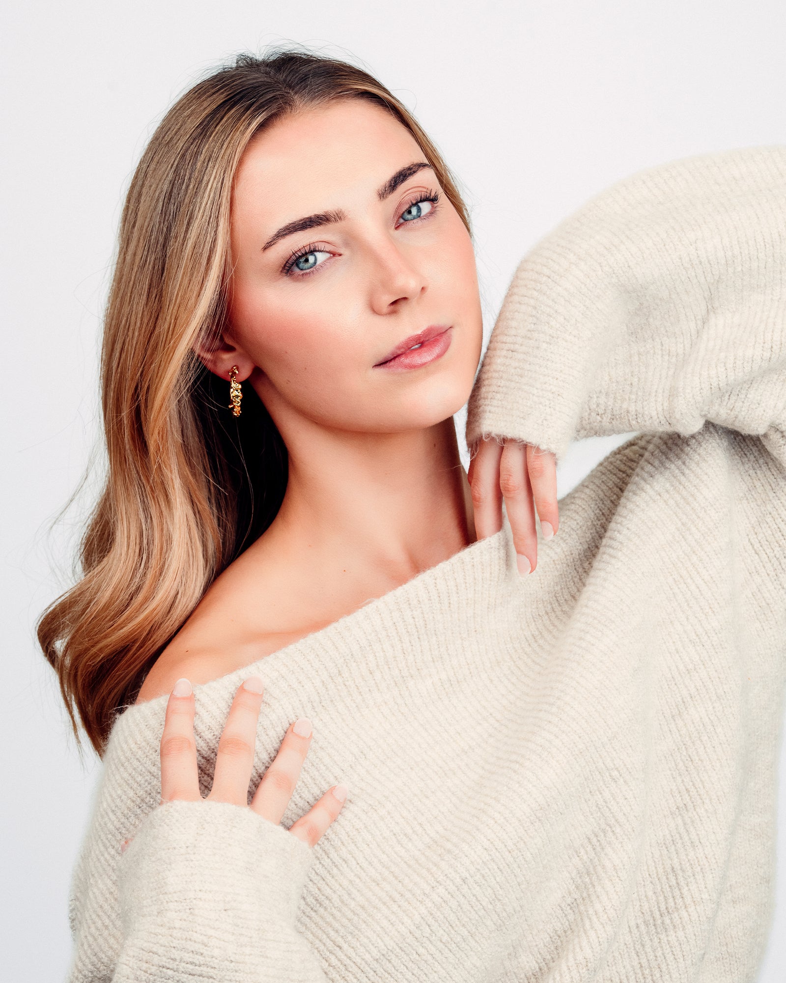 Noelle Øreringe Stor Hoop - 18 karat forgyldt