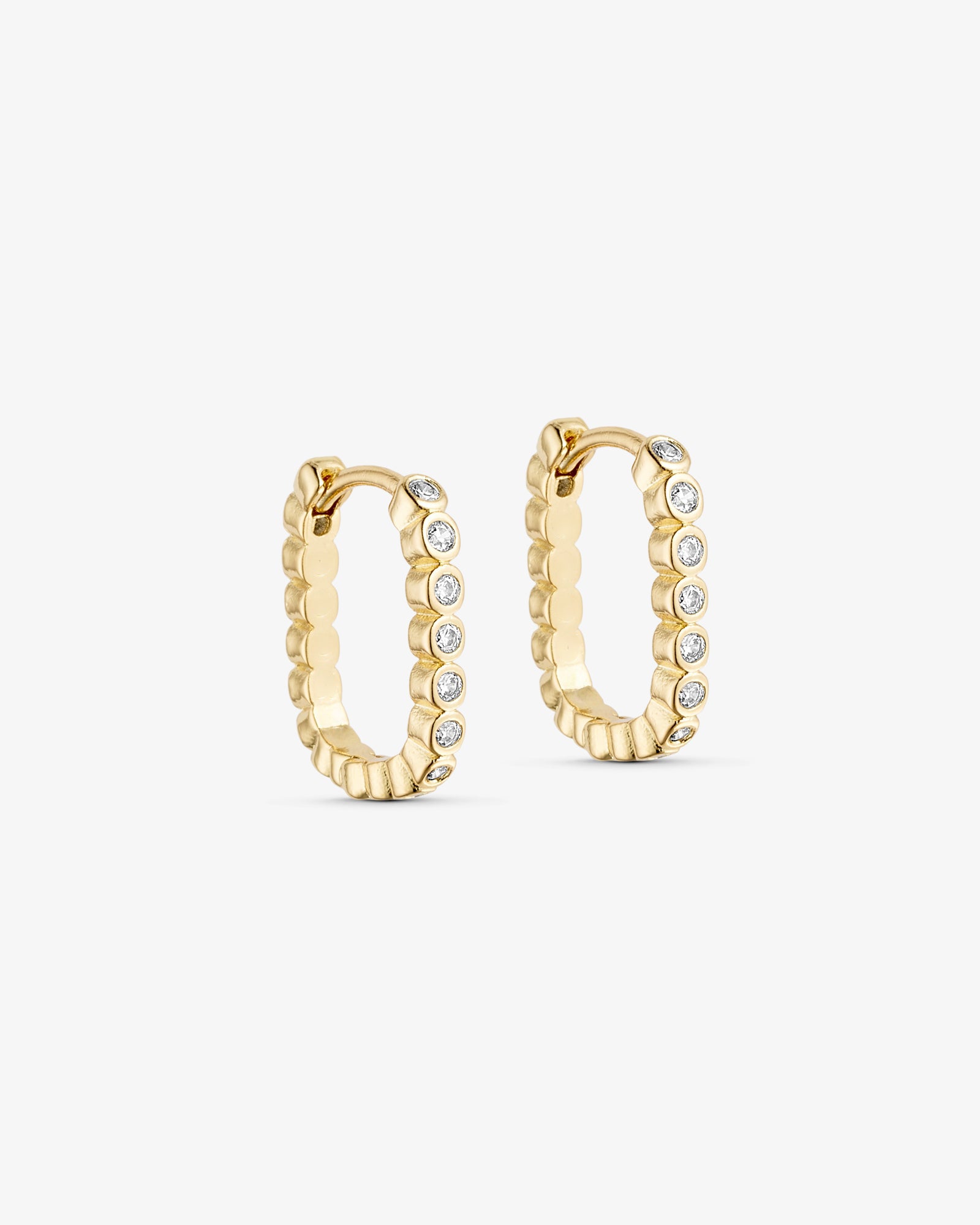 Nova Zirkonia Øreringe - 18 karat forgyldt