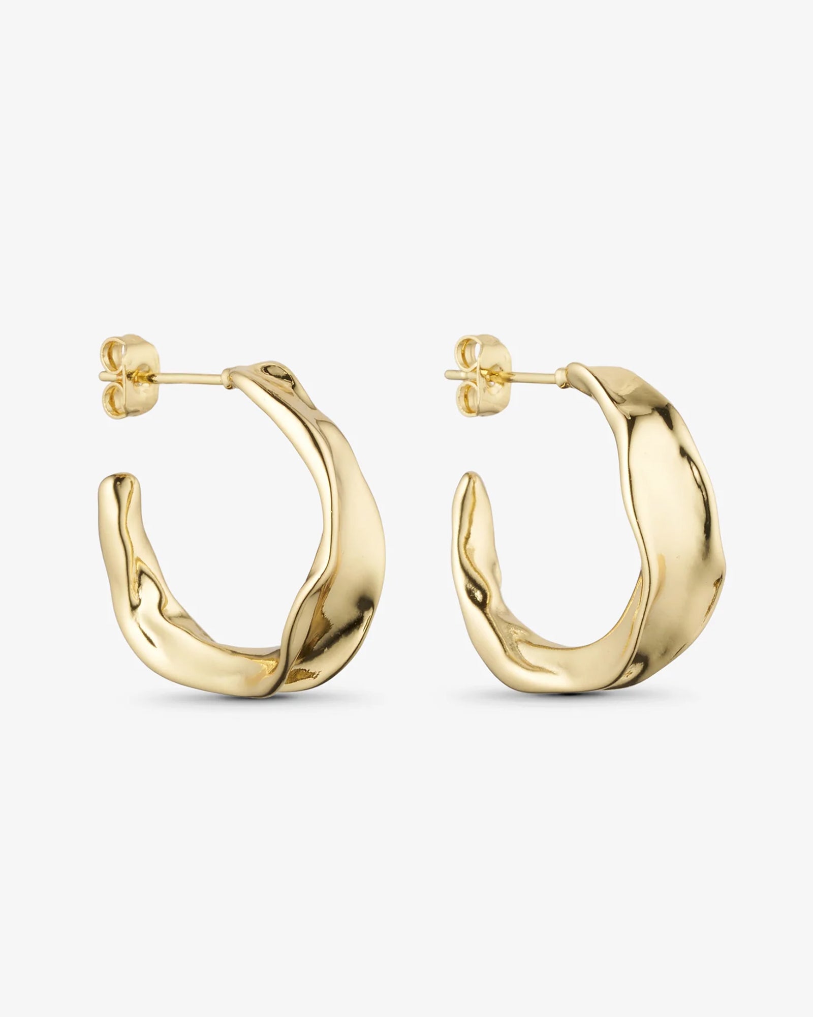 Ofelia Hoop Øreringe - 18 karat forgyldt