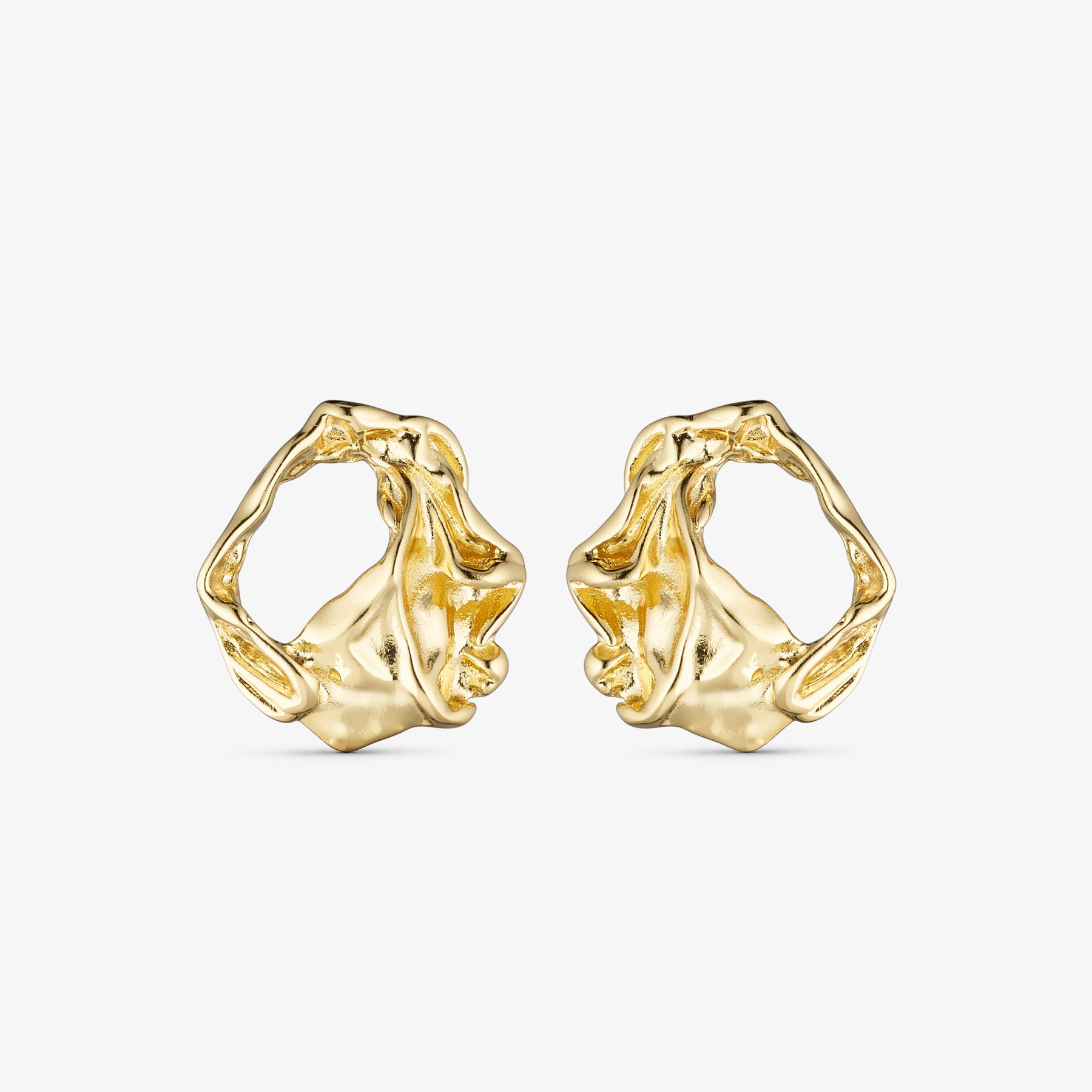 Vega Stud Earrings - 18 carat gold plated