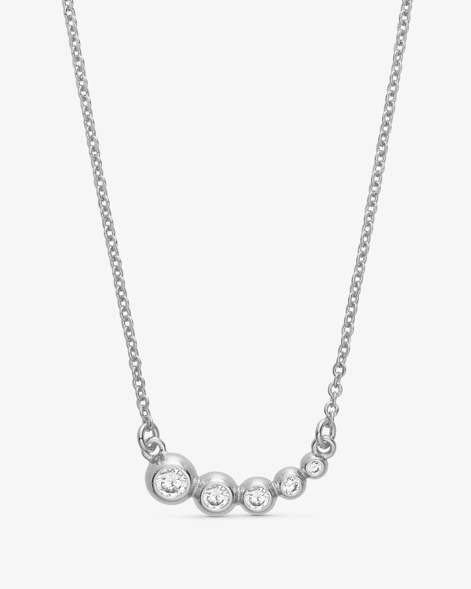 Paris Halskæde - Zirkonia - Sølvbelagt