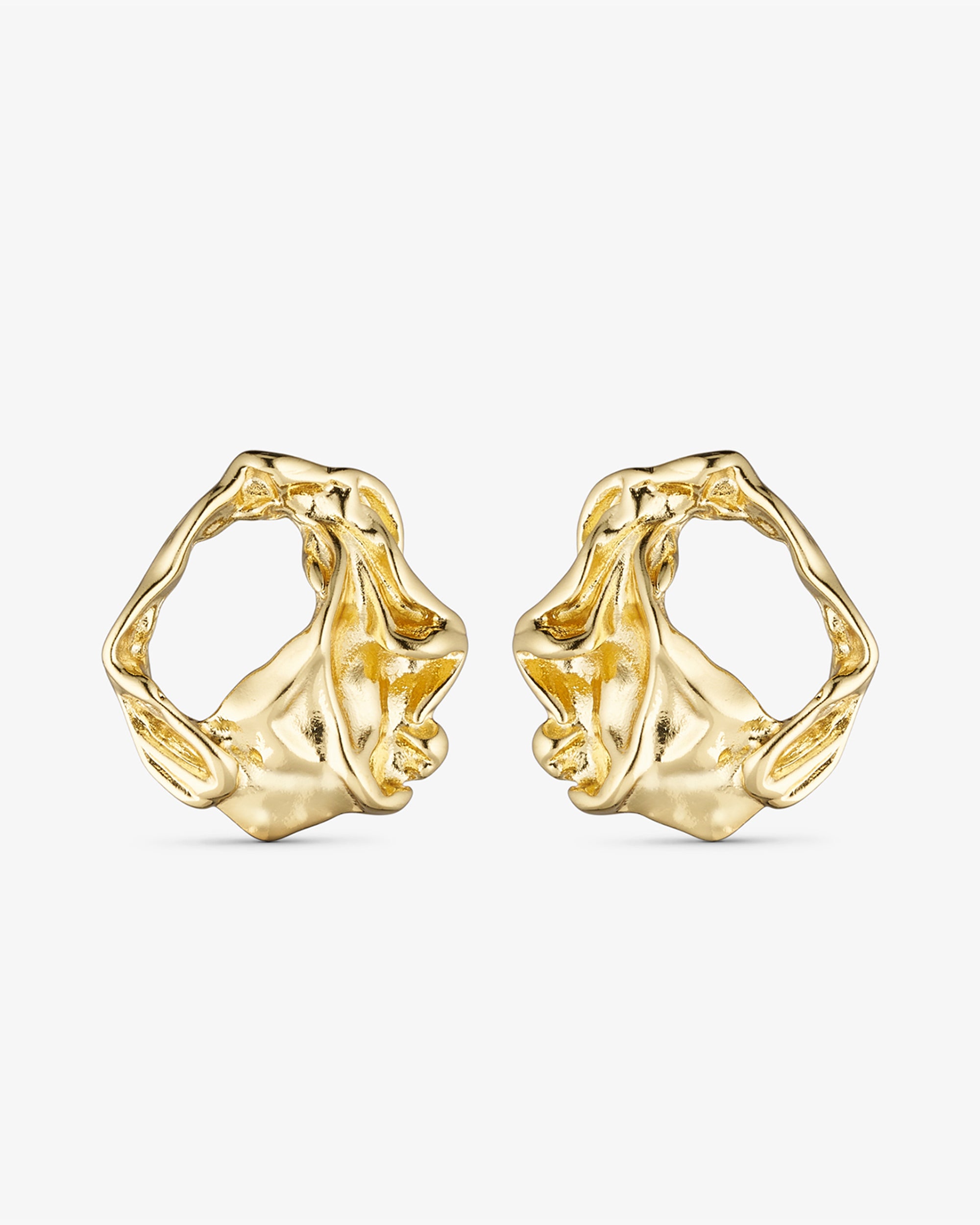 Vega Stud Earrings - 18 carat gold plated