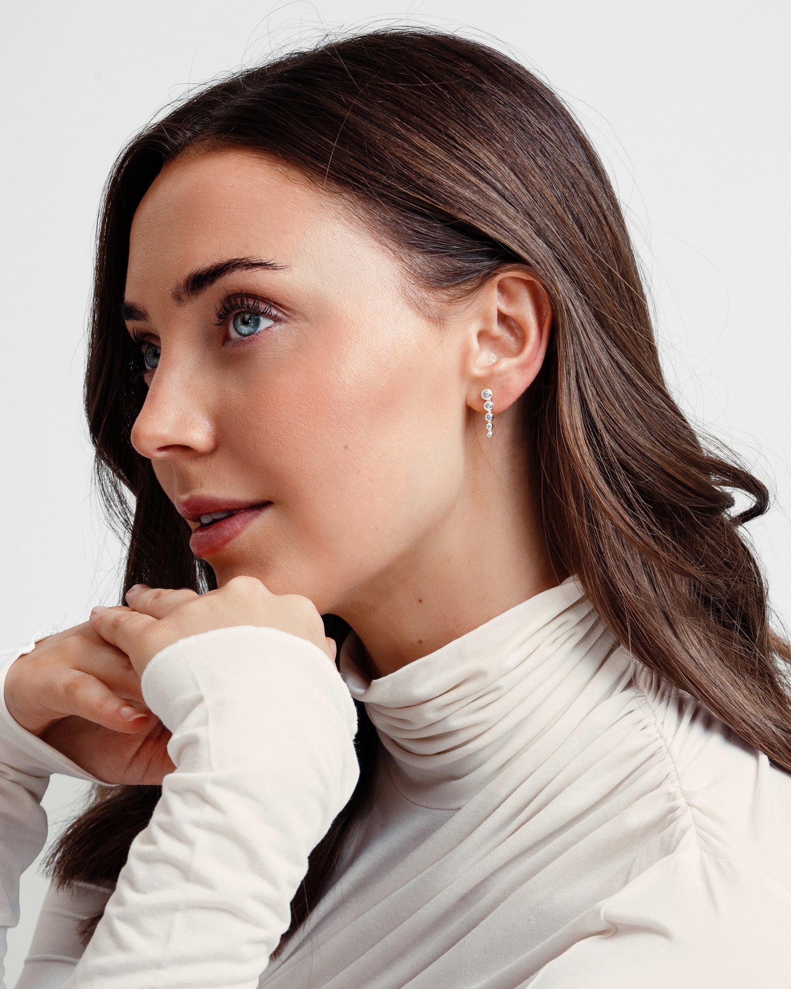 Paris Drop Øreringe - Zirkonia - Sølvbelagt