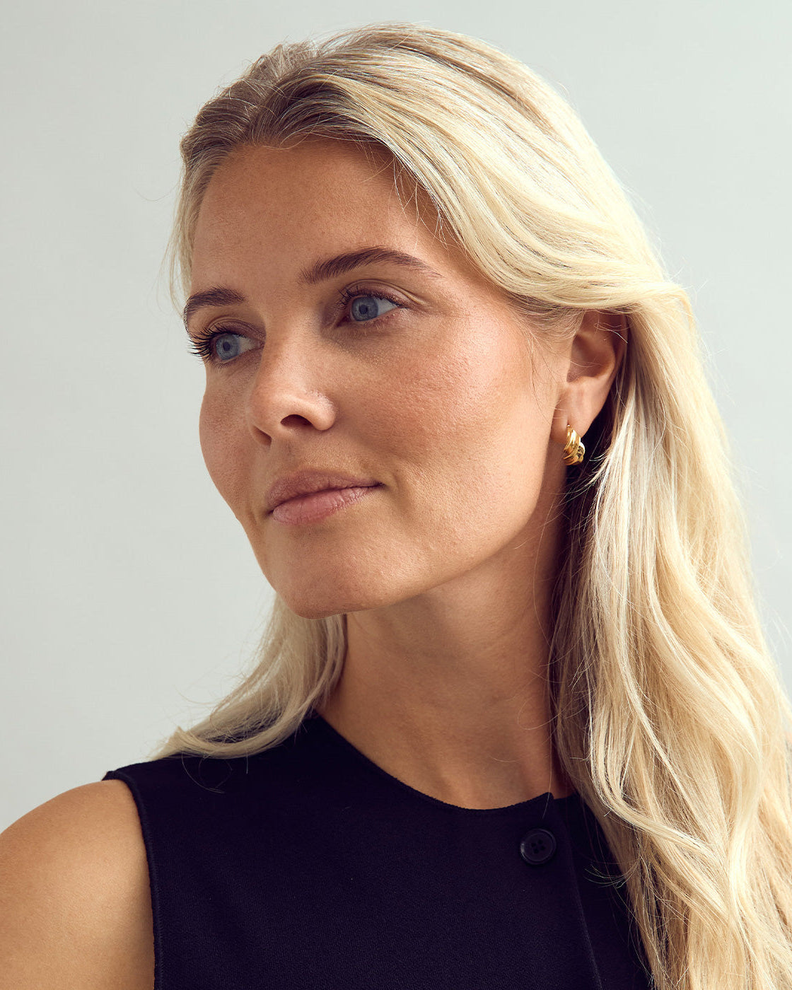 Hana Hoop Øreringe - 18 karat forgyldt