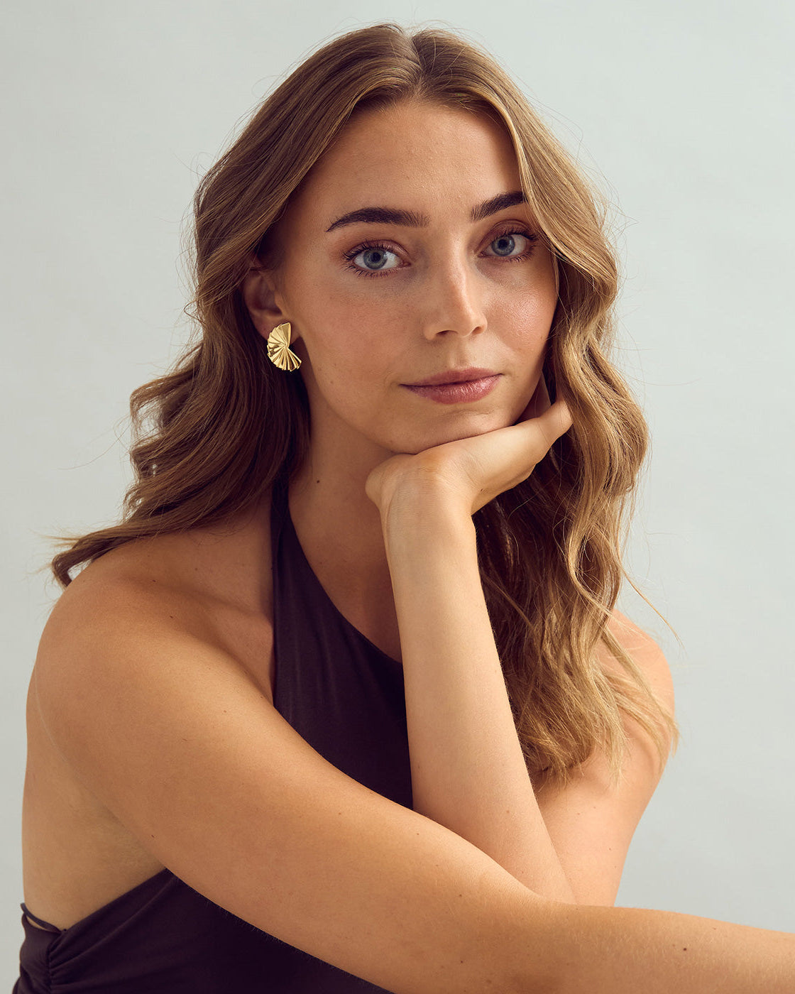 Vega Stud Earrings - 18 carat gold plated
