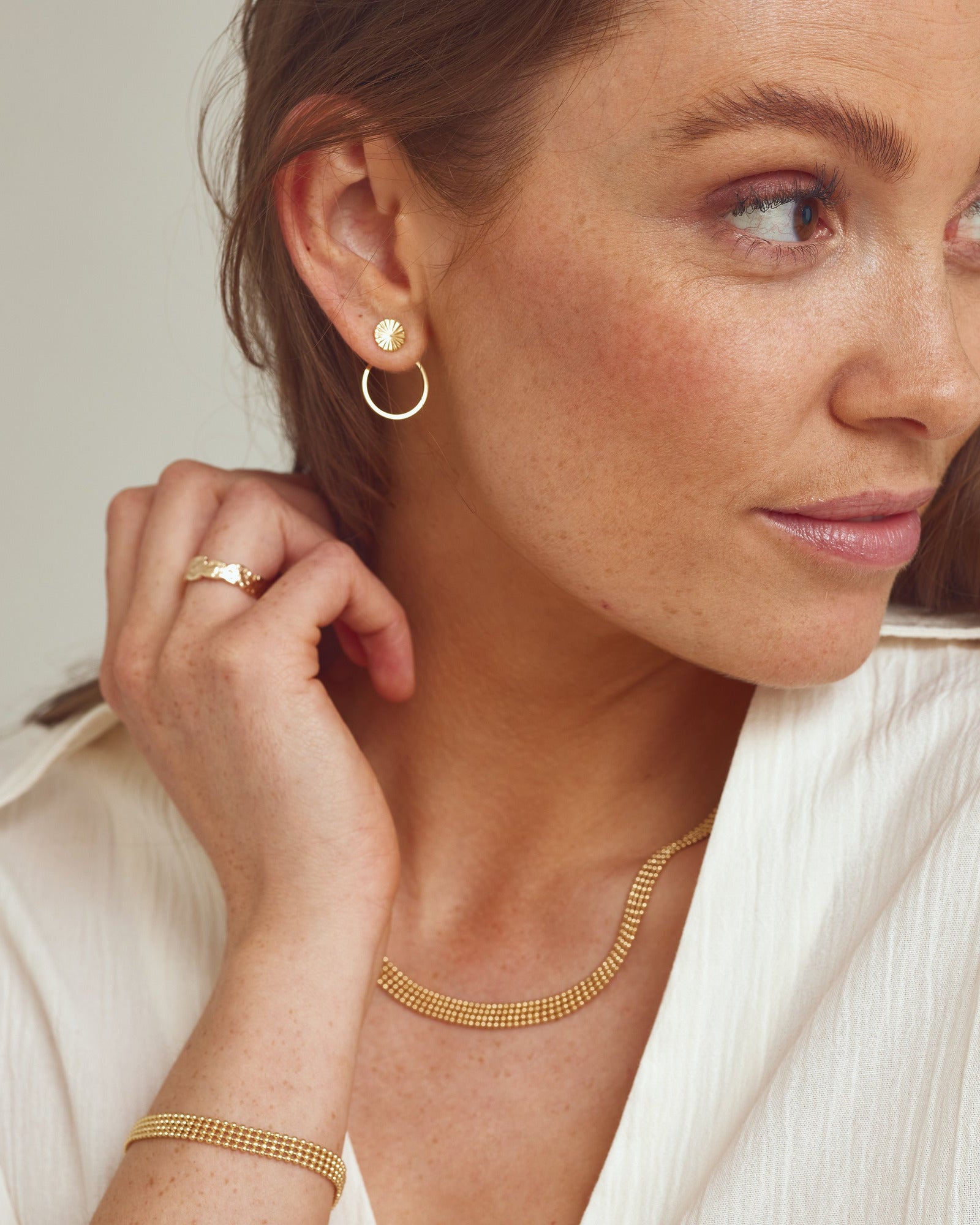 Smyckesset - Eden Halsband / Eden Armband - 18 karat guldpläterad