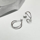 Smykkesæt - Mia Øreringe LILLE / Mia Earcuff - Sølvbelagt