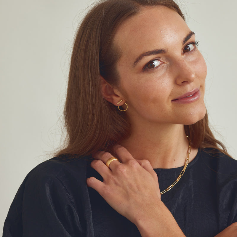 Fiona Øreringe - 18 karat forgyldt