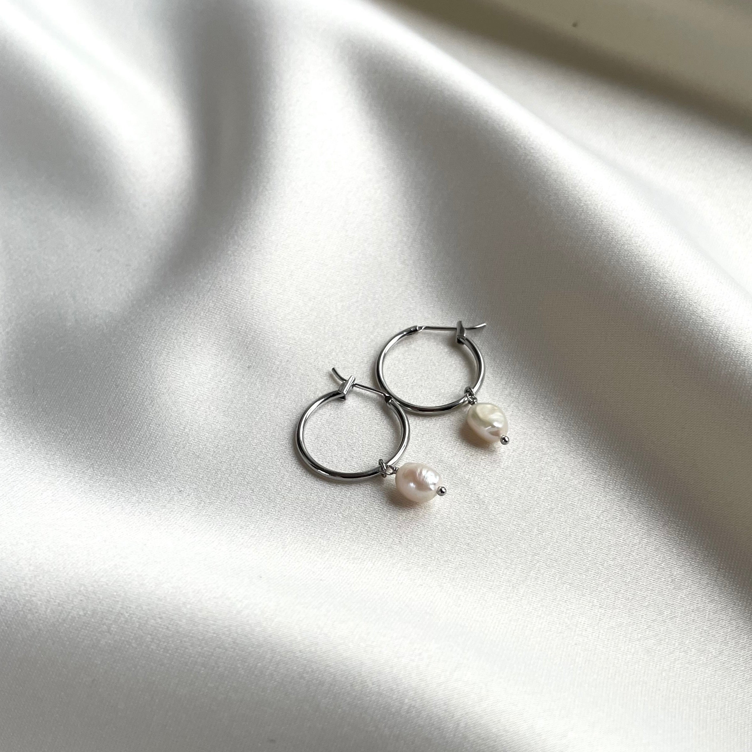 Lea Earrings LARGE - Silver plated