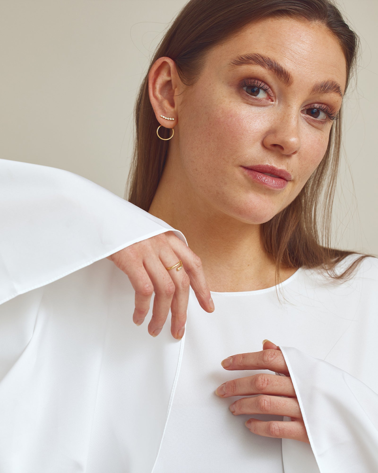 Rose <!-- x-tinymce/html -->Örhängen - Zirconia - 18 karats guldpläterade